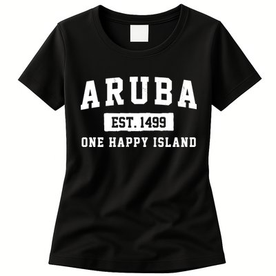 Aruba One Happy Island 1499 Vintage Womens T-Shirt