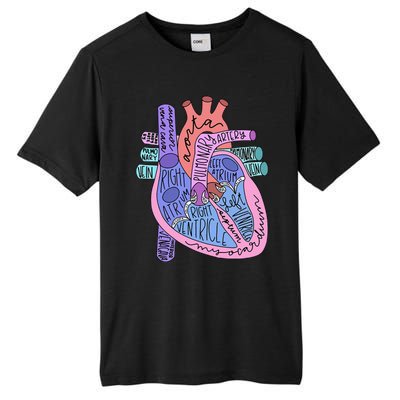 Anatomical Of Heart Cardiac Nurse Practioner Sonographer Tall Fusion ChromaSoft Performance T-Shirt