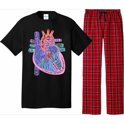 Anatomical Of Heart Cardiac Nurse Practioner Sonographer Pajama Set