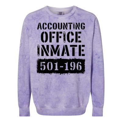 Accounting Office Inmate Costume Prison Accountant Colorblast Crewneck Sweatshirt