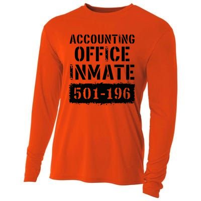 Accounting Office Inmate Costume Prison Accountant Cooling Performance Long Sleeve Crew