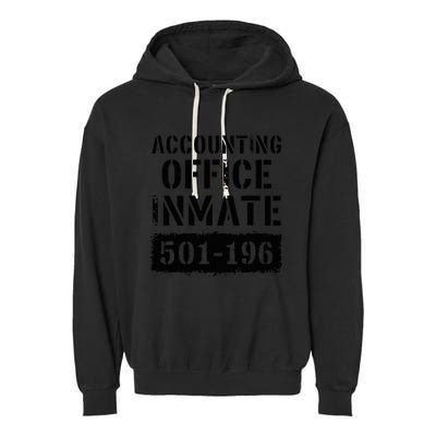 Accounting Office Inmate Costume Prison Accountant Garment-Dyed Fleece Hoodie