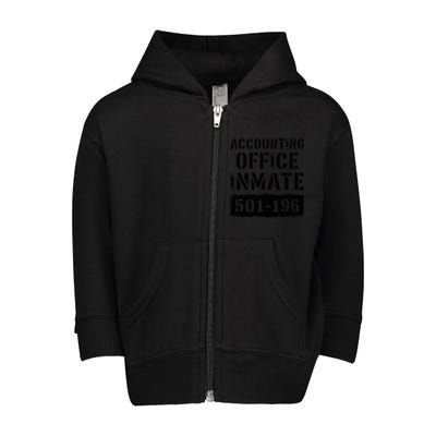 Accounting Office Inmate Costume Prison Accountant Toddler Zip Fleece Hoodie