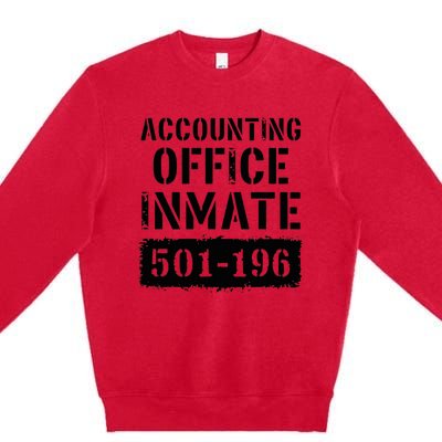 Accounting Office Inmate Costume Prison Accountant Premium Crewneck Sweatshirt