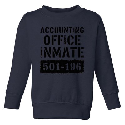 Accounting Office Inmate Costume Prison Accountant Toddler Sweatshirt