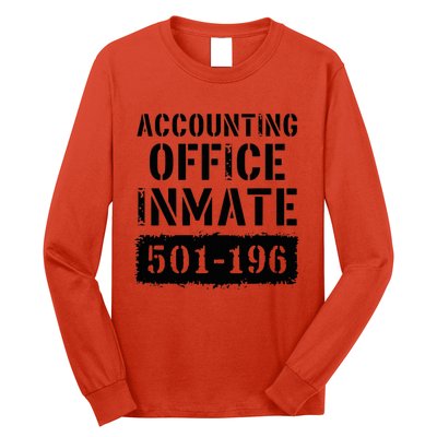 Accounting Office Inmate Costume Prison Accountant Long Sleeve Shirt