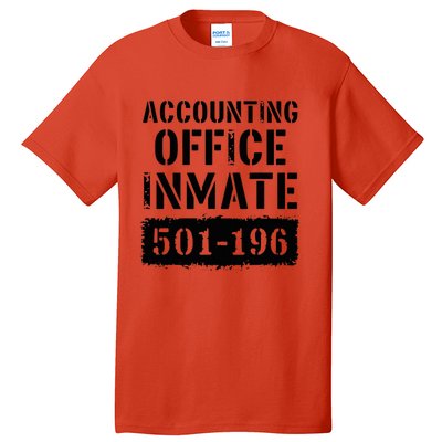 Accounting Office Inmate Costume Prison Accountant Tall T-Shirt