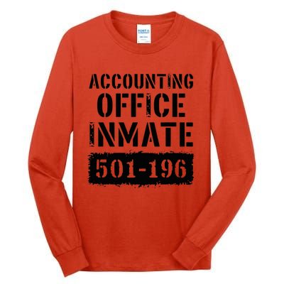 Accounting Office Inmate Costume Prison Accountant Tall Long Sleeve T-Shirt