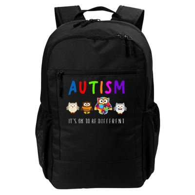 Autism Owl It's Ok to be Different Autism Awareness Daily Commute Backpack