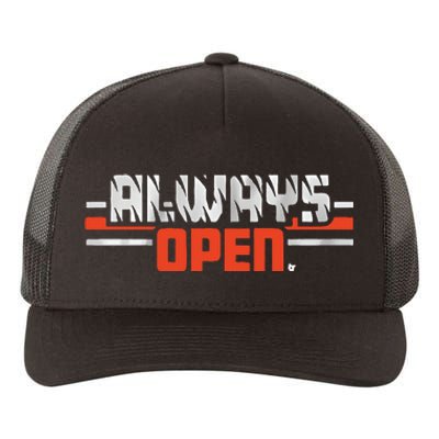 Always Open In Cincinnati Yupoong Adult 5-Panel Trucker Hat