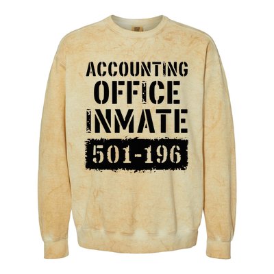 Accounting Office Inmate Costume Prison Accountant Colorblast Crewneck Sweatshirt