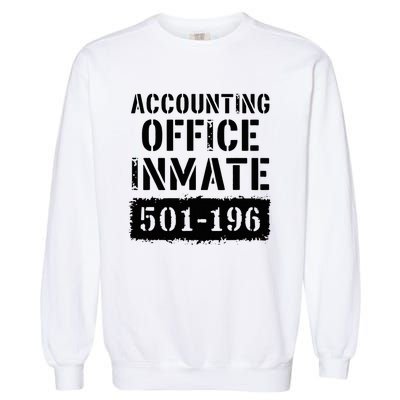 Accounting Office Inmate Costume Prison Accountant Garment-Dyed Sweatshirt