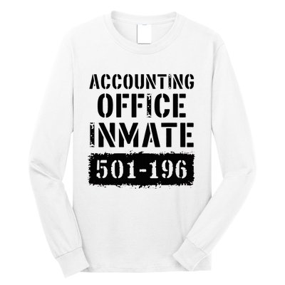 Accounting Office Inmate Costume Prison Accountant Long Sleeve Shirt