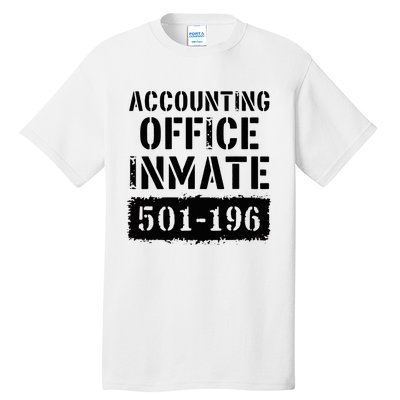 Accounting Office Inmate Costume Prison Accountant Tall T-Shirt