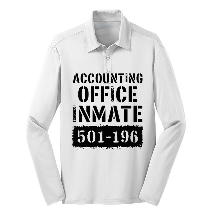 Accounting Office Inmate Costume Prison Accountant Silk Touch Performance Long Sleeve Polo