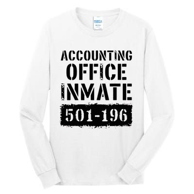 Accounting Office Inmate Costume Prison Accountant Tall Long Sleeve T-Shirt