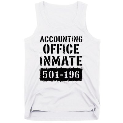 Accounting Office Inmate Costume Prison Accountant Tank Top