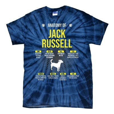 Anatomy Of Jack Russell Dog Lover Tie-Dye T-Shirt