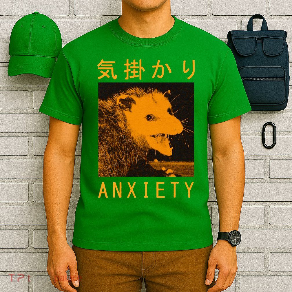 Anxiety Opossum Japanese T-Shirt