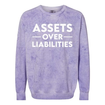 Assets Over Liabilities Accountant Colorblast Crewneck Sweatshirt