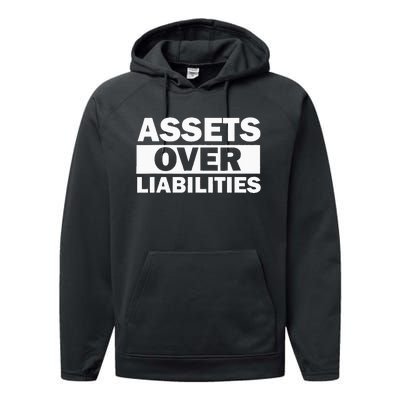 Assets Over Liabilities Entrepreneur Accountant Money Performance Fleece Hoodie