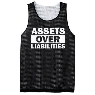 Assets Over Liabilities Entrepreneur Accountant Money Mesh Reversible Basketball Jersey Tank