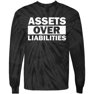 Assets Over Liabilities Entrepreneur Accountant Money Tie-Dye Long Sleeve Shirt