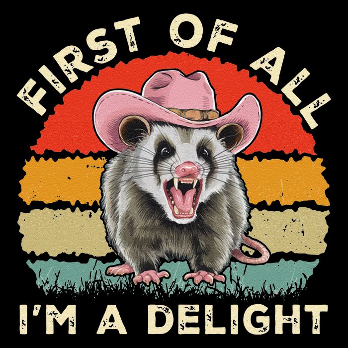 Angry Opossum Lover First Of All IM A Delight Sarcastic Cooling Performance Crew T-Shirt