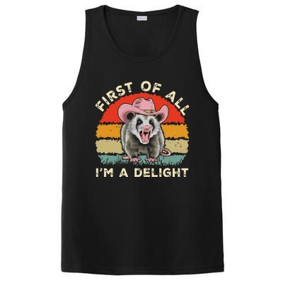 Angry Opossum Lover First Of All IM A Delight Sarcastic PosiCharge Competitor Tank