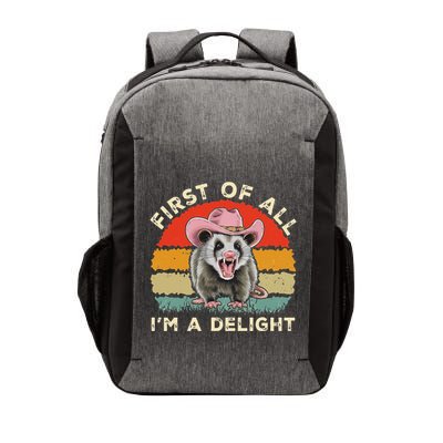 Angry Opossum Lover First Of All IM A Delight Sarcastic Vector Backpack