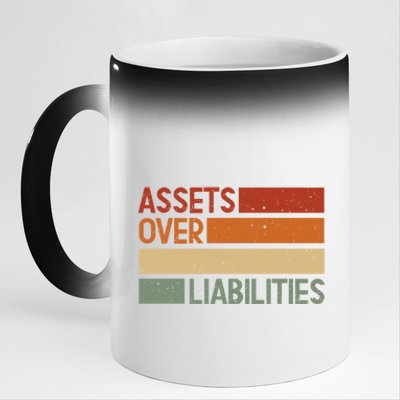 Assets Over Liabilities Gift 11oz Black Color Changing Mug