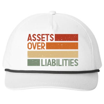 Assets Over Liabilities Gift Snapback Five-Panel Rope Hat