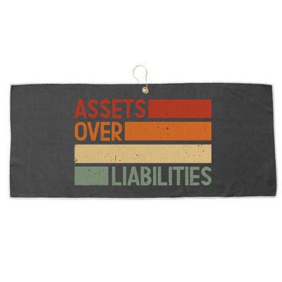 Assets Over Liabilities Gift Large Microfiber Waffle Golf Towel