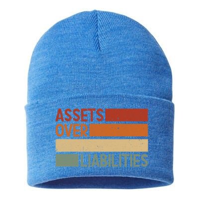 Assets Over Liabilities Gift Sustainable Knit Beanie