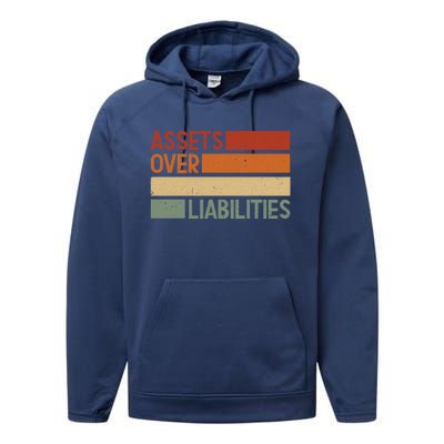 Assets Over Liabilities Gift Performance Fleece Hoodie