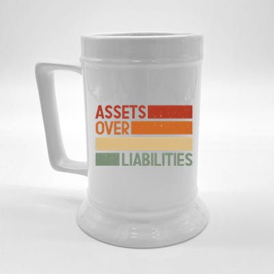 Assets Over Liabilities Gift Beer Stein