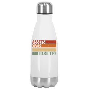 Assets Over Liabilities Gift Stainless Steel Insulated Water Bottle