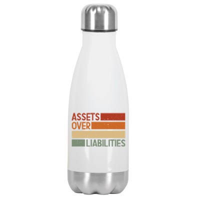 Assets Over Liabilities Gift Stainless Steel Insulated Water Bottle