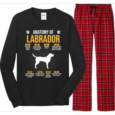 Anatomy Of Labrador Dog Lover Cool Gift Long Sleeve Pajama Set