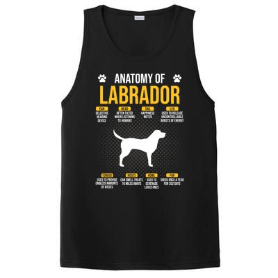 Anatomy Of Labrador Dog Lover Cool Gift PosiCharge Competitor Tank