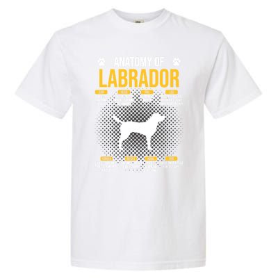 Anatomy Of Labrador Dog Lover Cool Gift Garment-Dyed Heavyweight T-Shirt