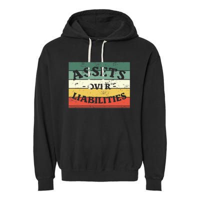 Assets Over Liabilities Accounting Accountant Cpa Garment-Dyed Fleece Hoodie