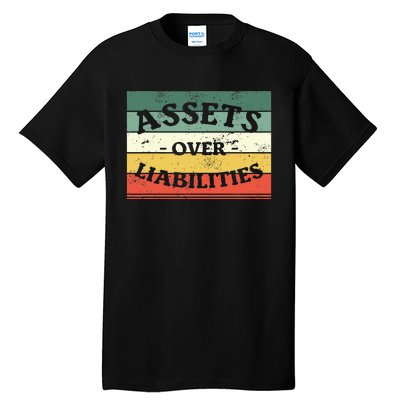 Assets Over Liabilities Accounting Accountant Cpa Tall T-Shirt