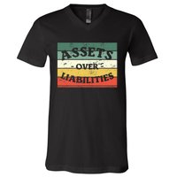 Assets Over Liabilities Accounting Accountant Cpa V-Neck T-Shirt