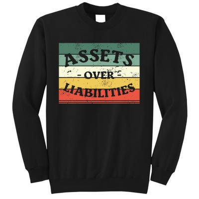 Assets Over Liabilities Accounting Accountant Cpa Tall Sweatshirt