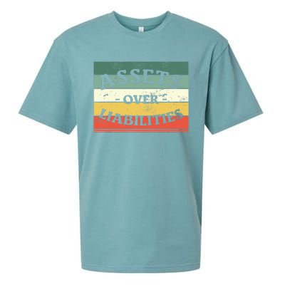 Assets Over Liabilities Accounting Accountant Cpa Sueded Cloud Jersey T-Shirt