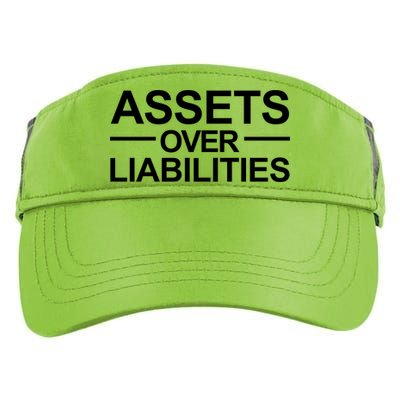 Assets Over Liabilities Accountant Inspirational Success Gift Adult Drive Performance Visor