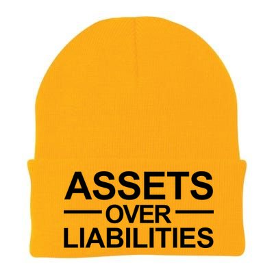 Assets Over Liabilities Accountant Inspirational Success Gift Knit Cap Winter Beanie