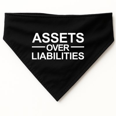 Assets Over Liabilities Accountant Inspirational Success Gift USA-Made Doggie Bandana
