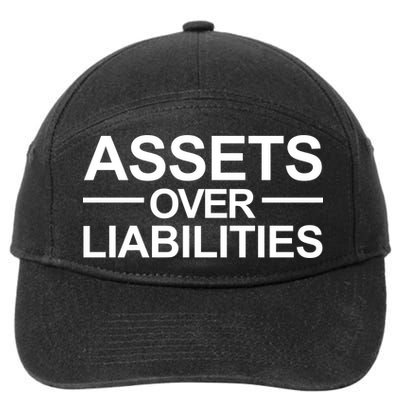 Assets Over Liabilities Accountant Inspirational Success Gift 7-Panel Snapback Hat